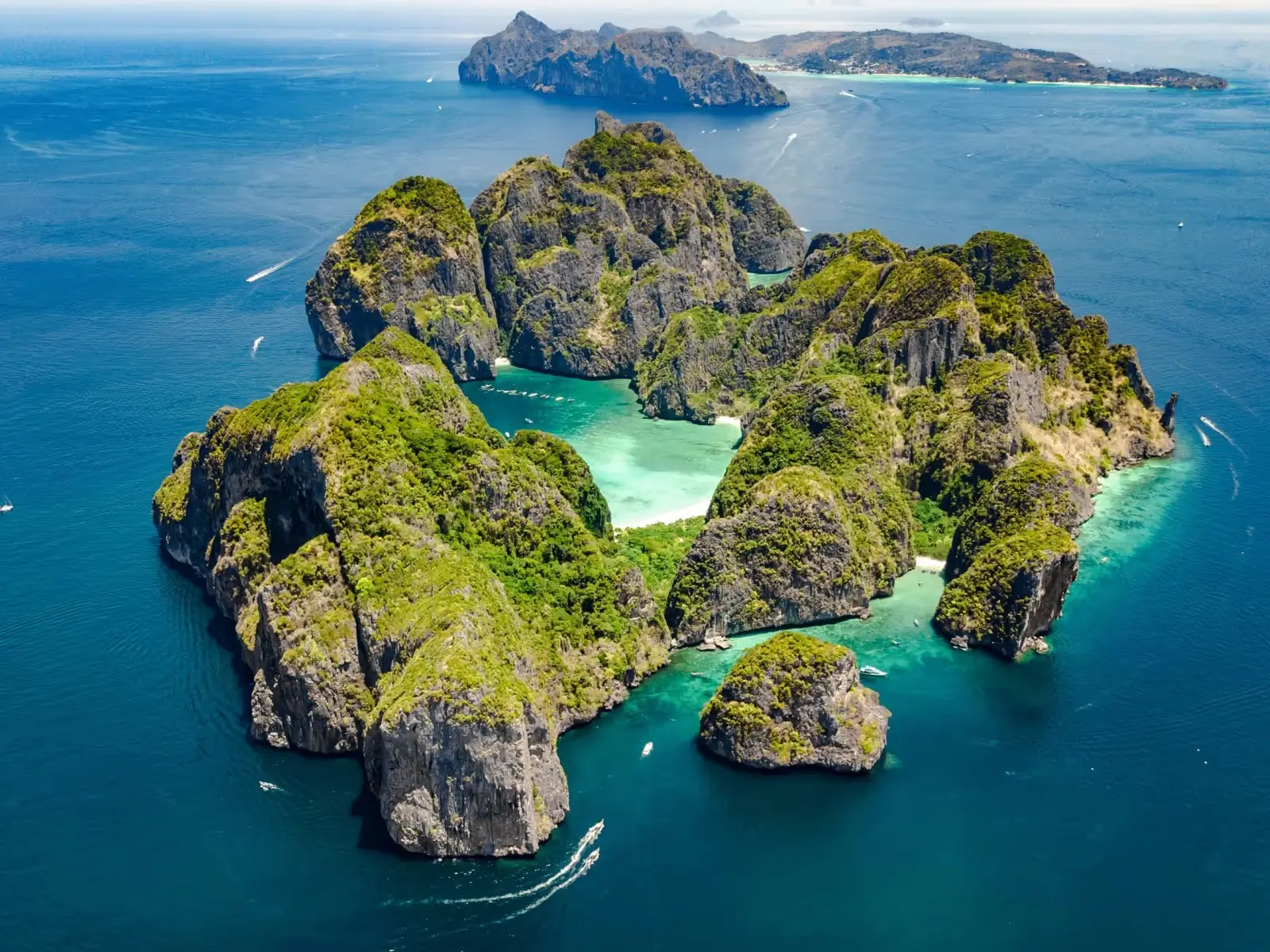 Maya Bay cliffs and beach