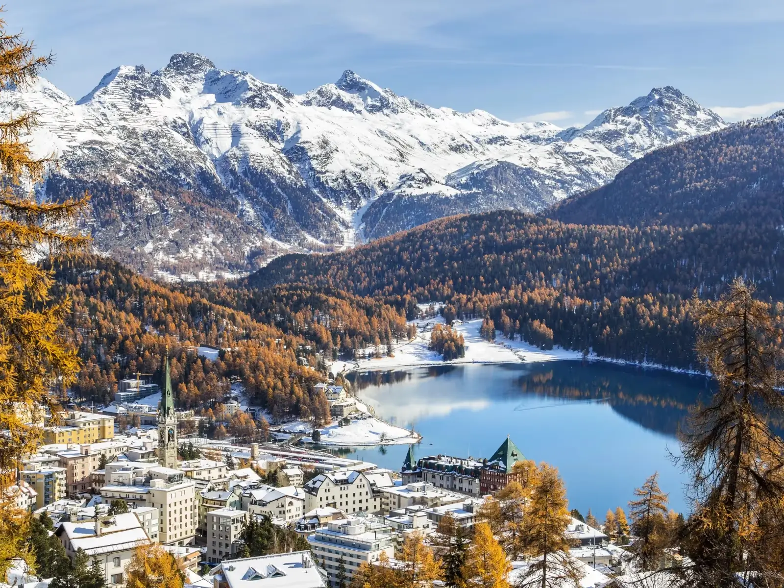 Luxury ski resort in St. Moritz, Switzerland