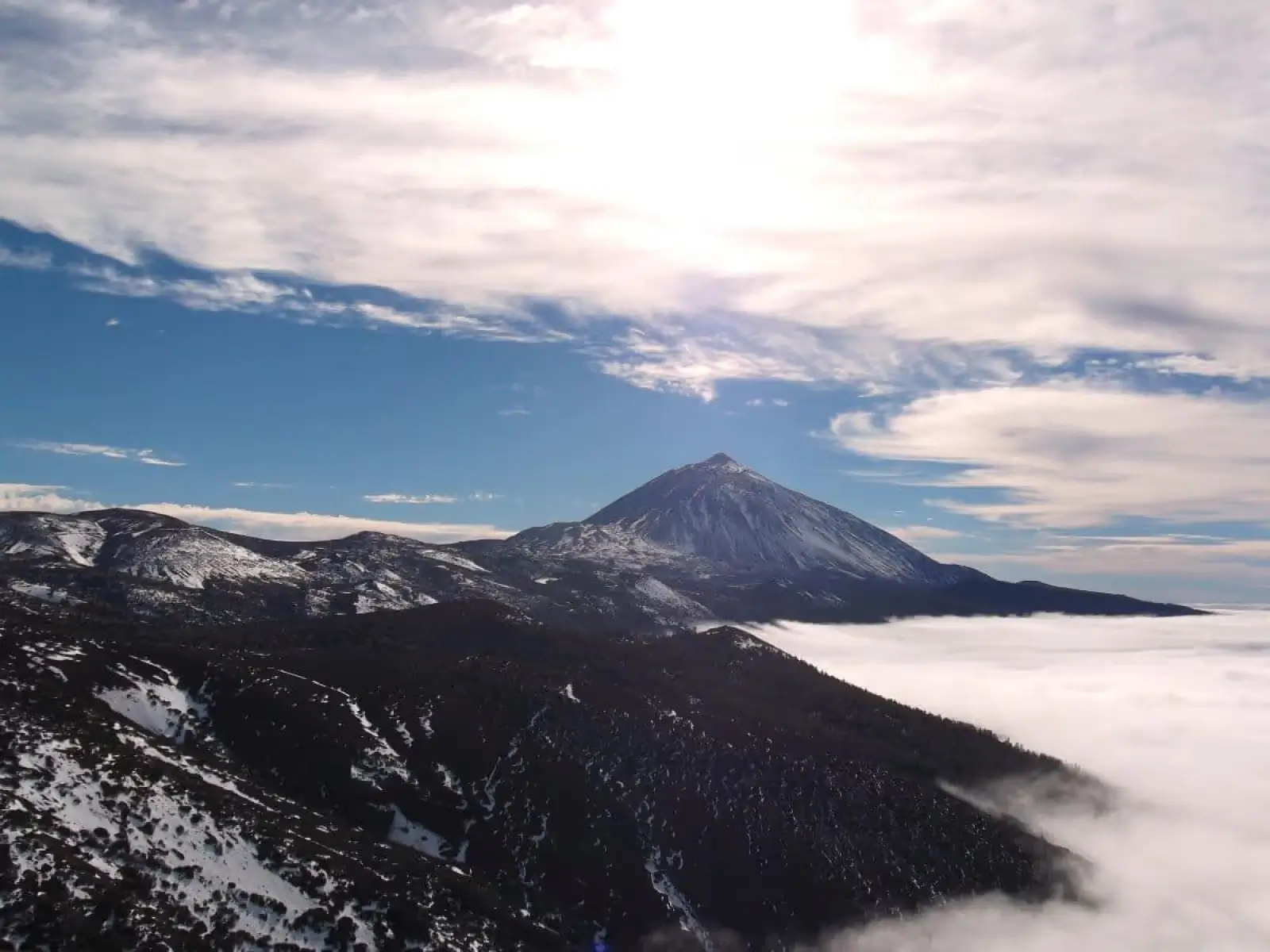 Beach view in Tenerife during winter