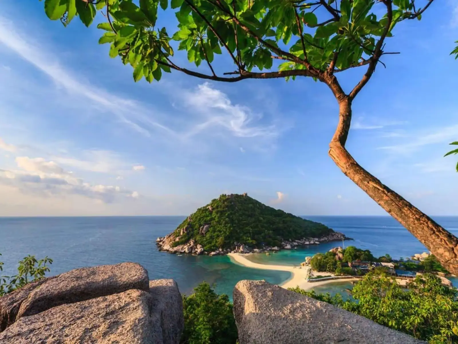 Tropical beach in Koh Samui during winter