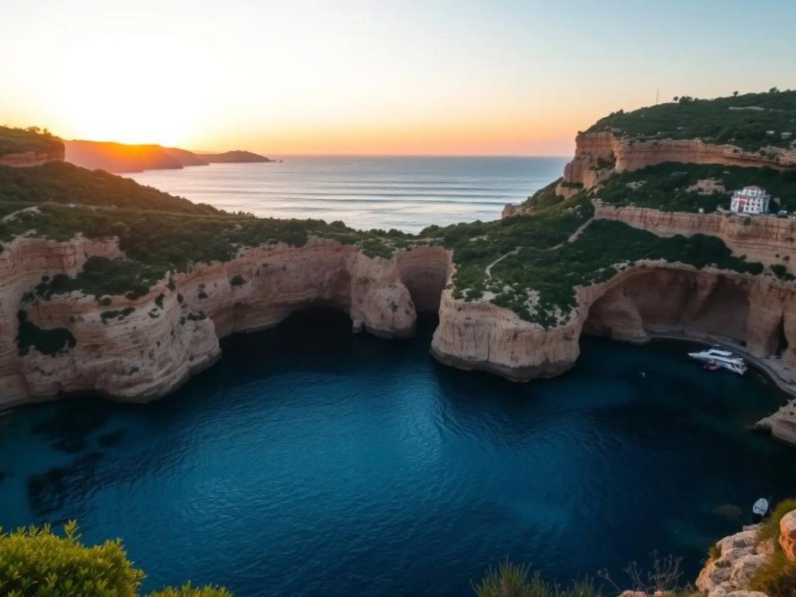 Malta old town and harbor