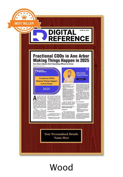 Wood Digital Reference Plaque