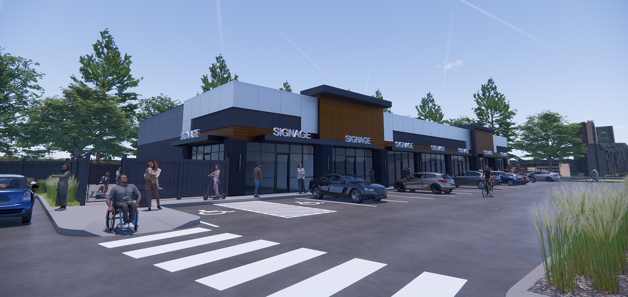 District 23 — Retail in Edmonton — Structural Engineering, Mechanical Engineering, Electrical Engineering, Energy Modelling by Design Works Engineering (view 2 of 3)