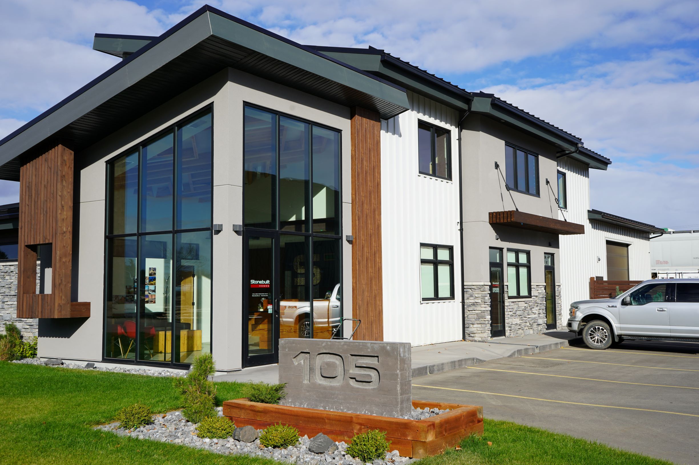 Stonebuilt Homes Head Office — Office & Headquarters in Grande Prairie, AB, Canada — Civil Engineering, Electrical Engineering, Energy Modelling, Mechanical Engineering, Rendering & Drafting, Structural Engineering by Design Works Engineering