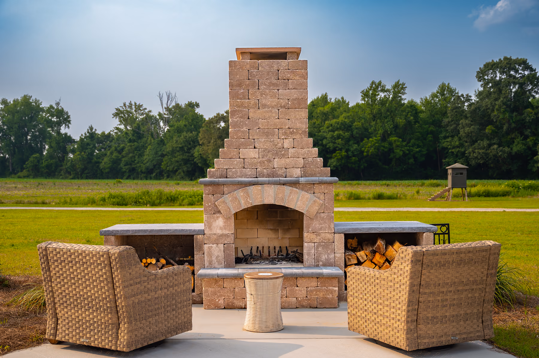 Carolina Hardscapes & Pools, patio install, outdoor furniture, outdoor fireplace 