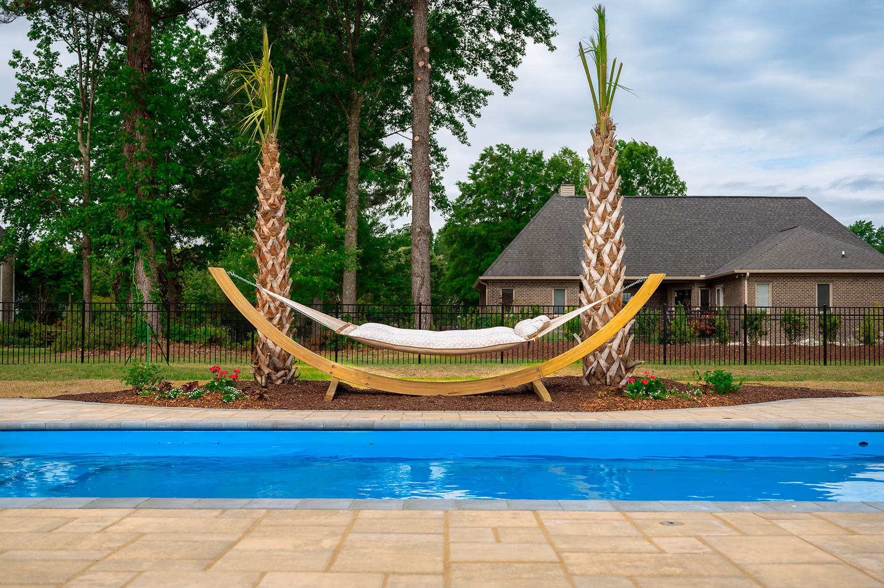 Carolina Hardscapes & Pools, outdoor pool contractor, patio install, design, hammock