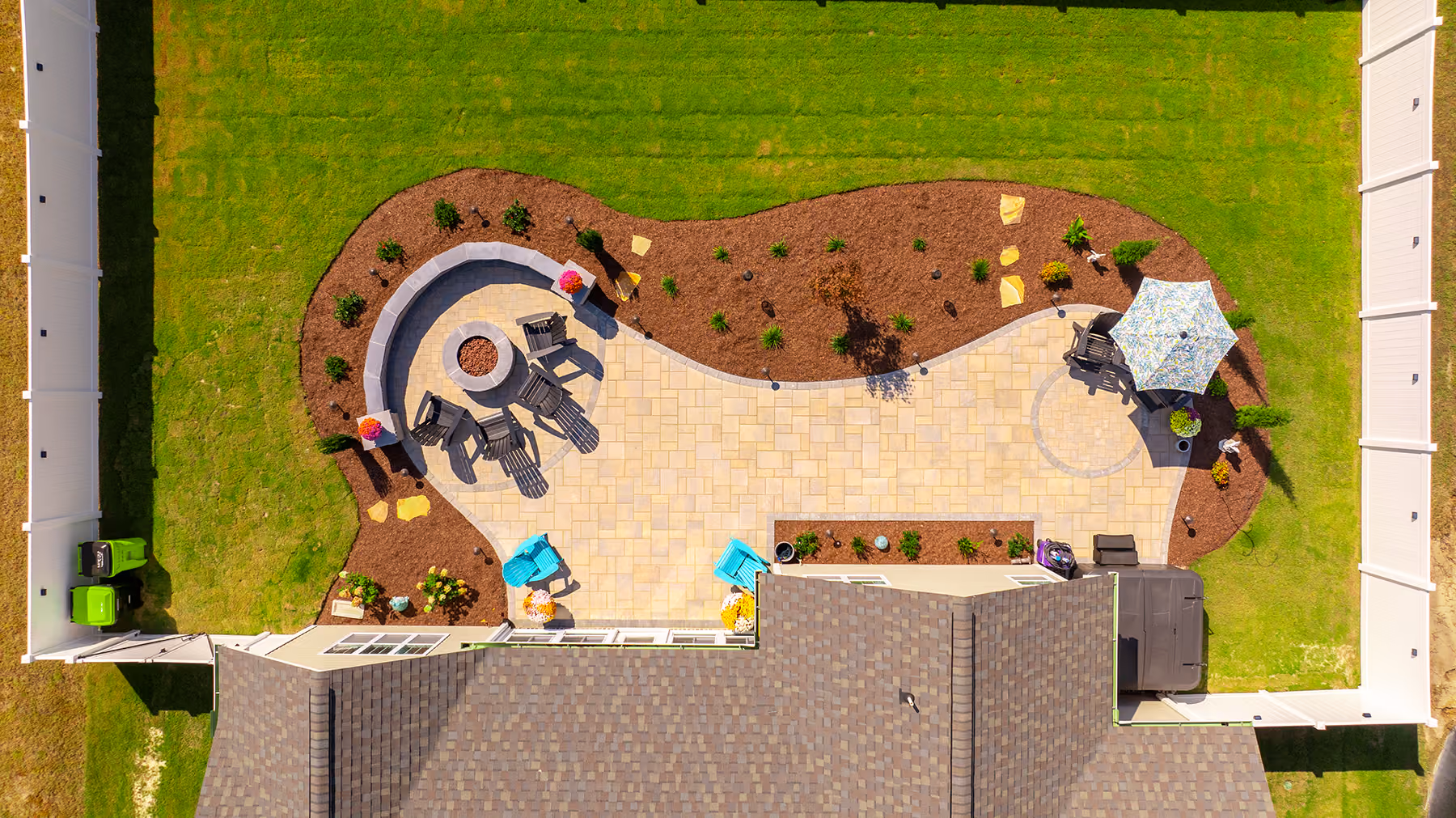 Carolina Hardscapes & Pools, patio install, fire pit