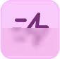 Violettes Icon mit Minuszeichen und Kurvenverlauf – Symbol für Reduktion, Abnahme oder niedrigen Verlauf.