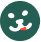 Grünes, rundes Logo mit stilisiertem, weißem Hundegesicht und roter Zunge – Logo der Tierbedarfskette Fressnapf.