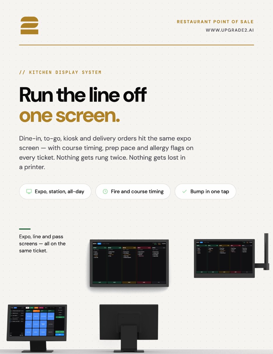 2Ai Kitchen Display System Flyer