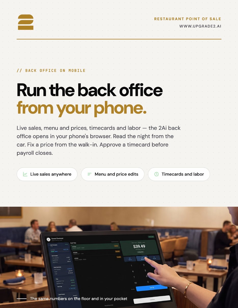 2Ai Manager on Mobile Flyer