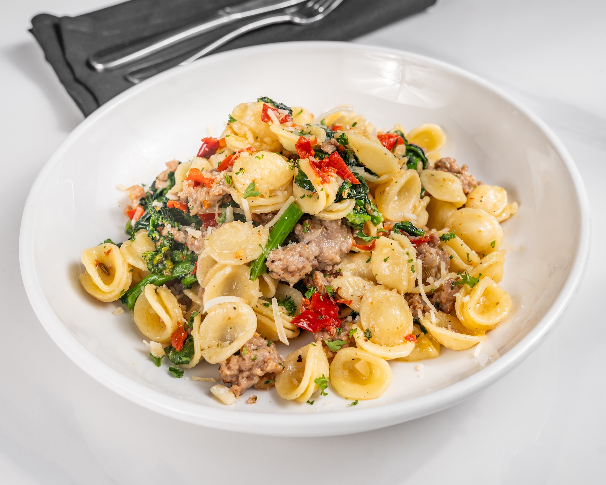 Plate of Dakota's On The Cove's Orecchiette Broccoli Rabe
