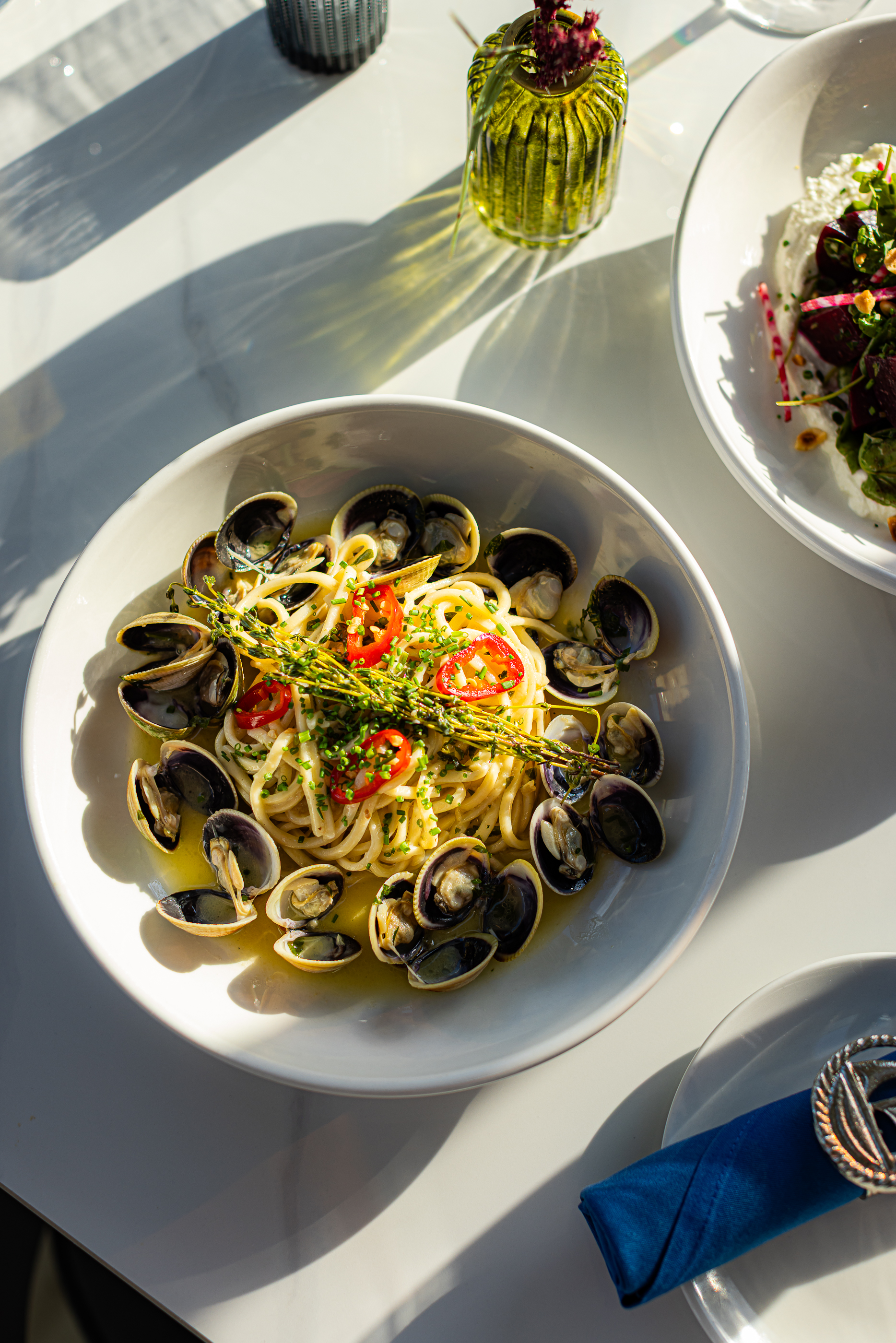 Plate of Dakota's On The Cove's Linguine and Clams