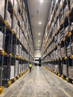 A photo of the interior of the warehouse