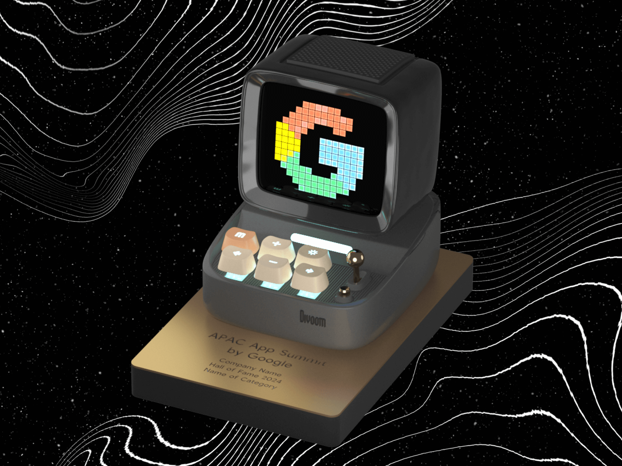 A mockup for Google trophy award