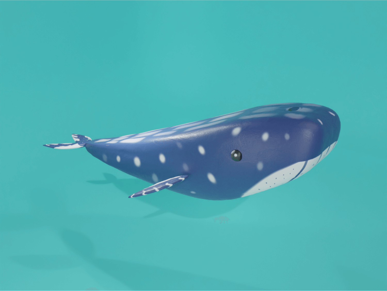 3D illustration of abstract whale