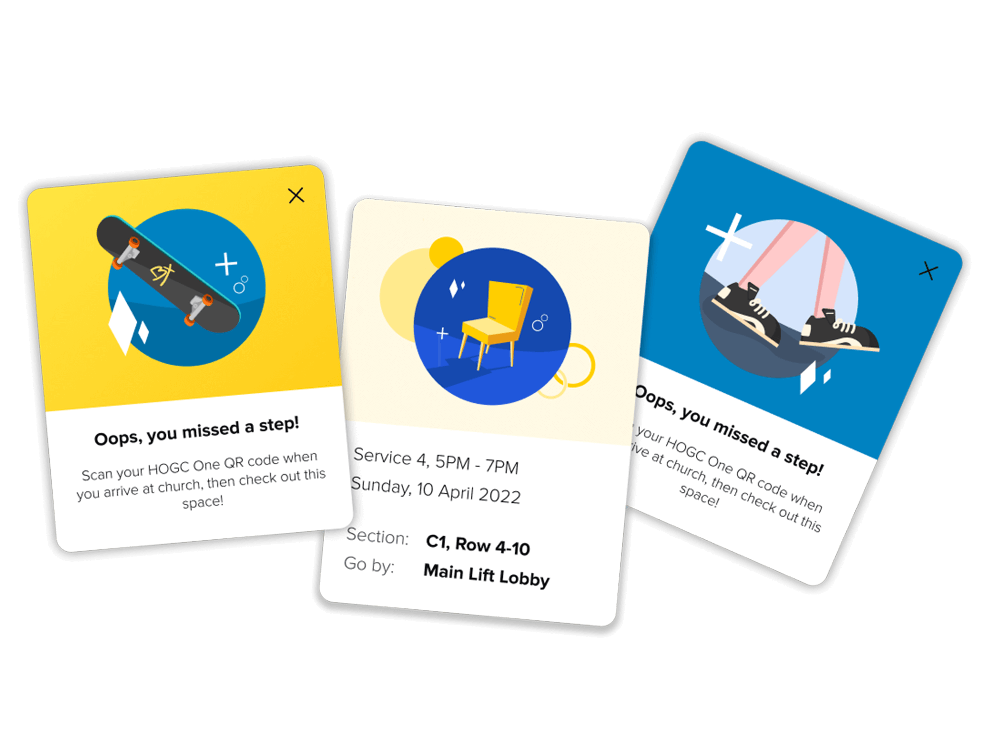 HOGC one illustrations that are used during COVID-19 pandemic for church service's registration