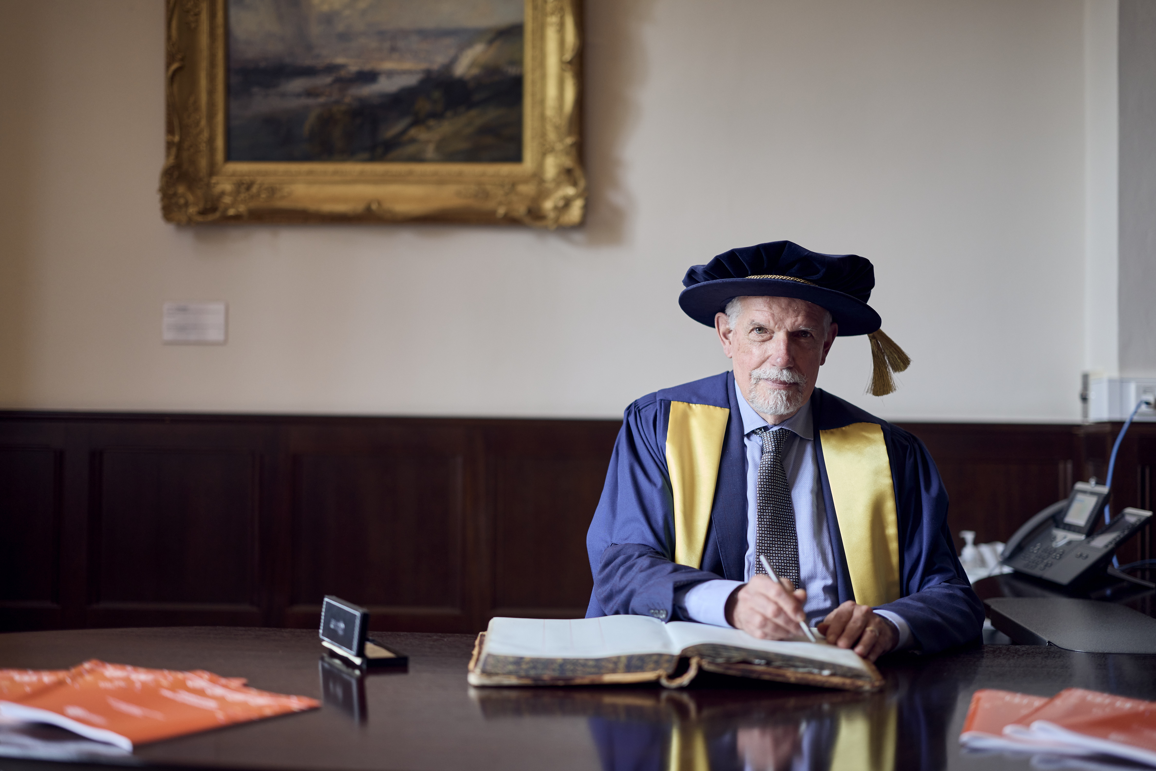 Neil Smith wearing University of Sydney honorary academic regalia. Photo credit: Franky Tsang / The University of Sydney