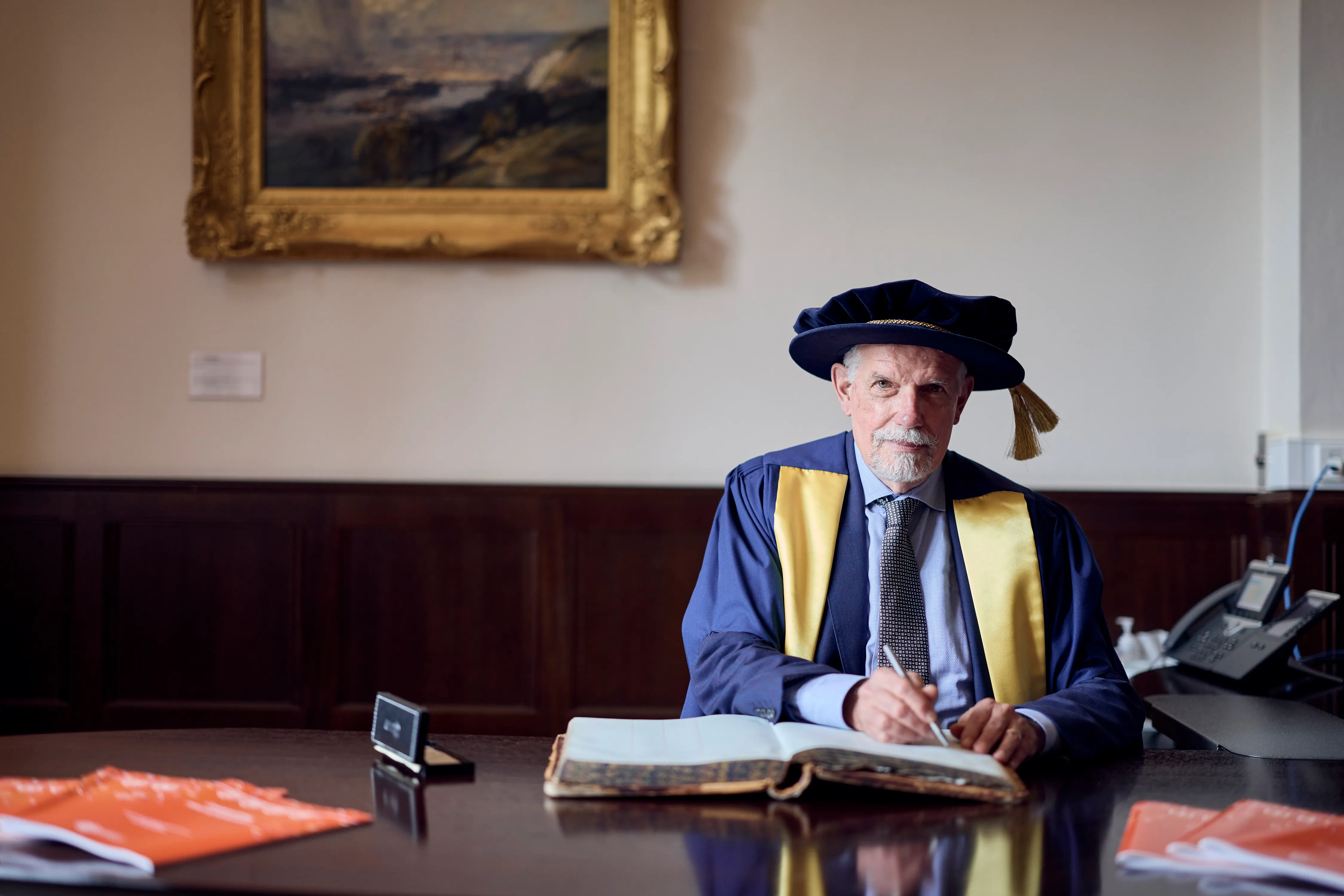 Neil Smith wearing University of Sydney honorary academic regalia. Photo credit: Franky Tsang / The University of Sydney