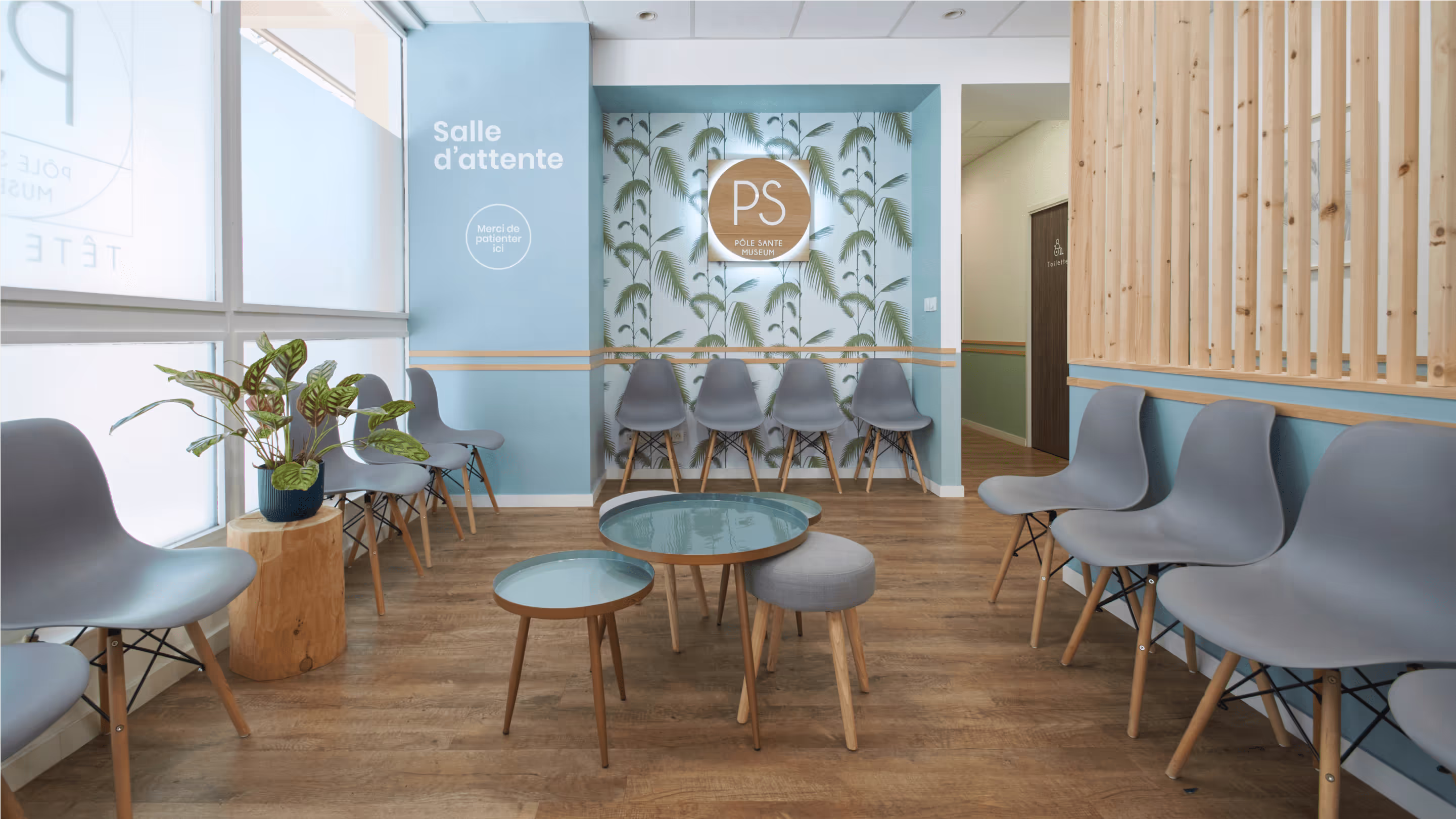 Salle d'attente du Pôle Santé Museum de la Tête d'Or