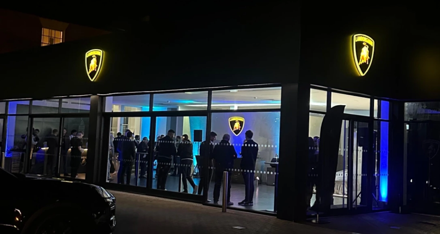 Lamborghini car launch event, event production by beatz hire, supplied DJ decks and speakers for the event