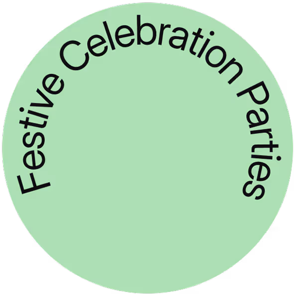 Image stating that company has Festival celebration parties