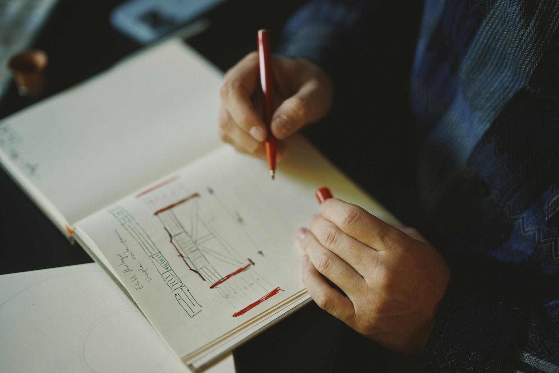 Rexhep Rexhepi designing his watchmaking workbench 