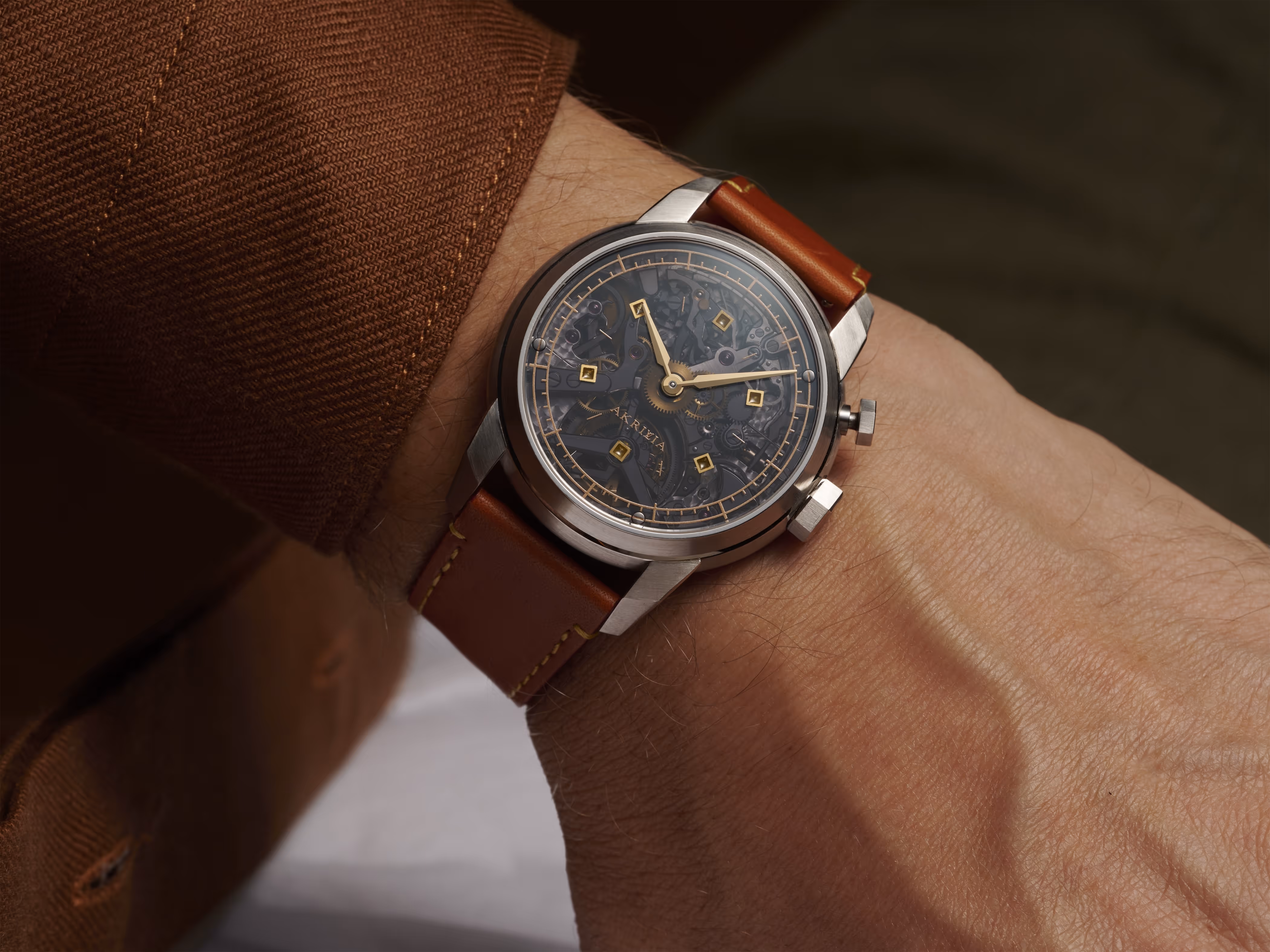 Wrist shot of the Louis Vuitton and Rexhep Rexhepi Chronographe à Sonnerie LVRR-01