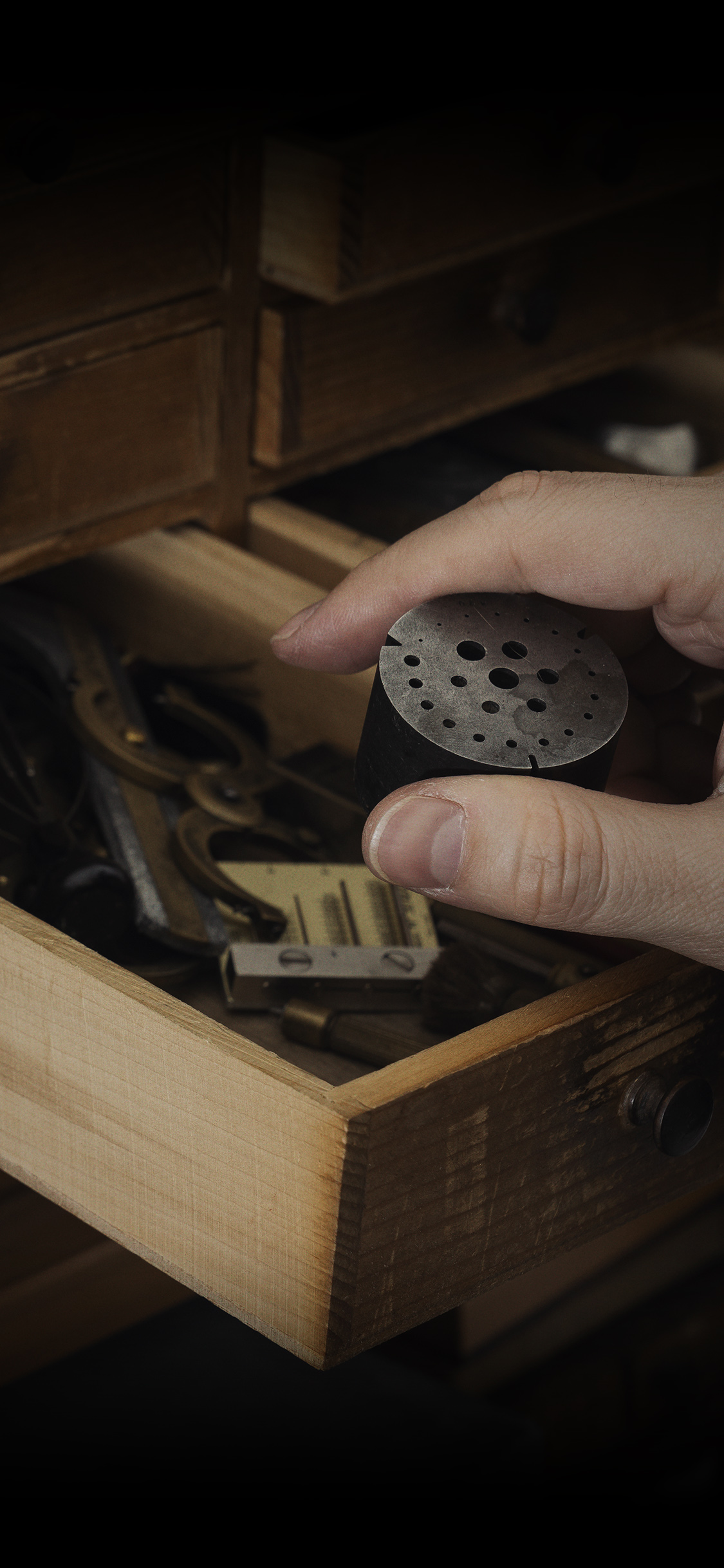 Inside the Rexhep Rexhepi cabinet: traditional watchmaking tools and components