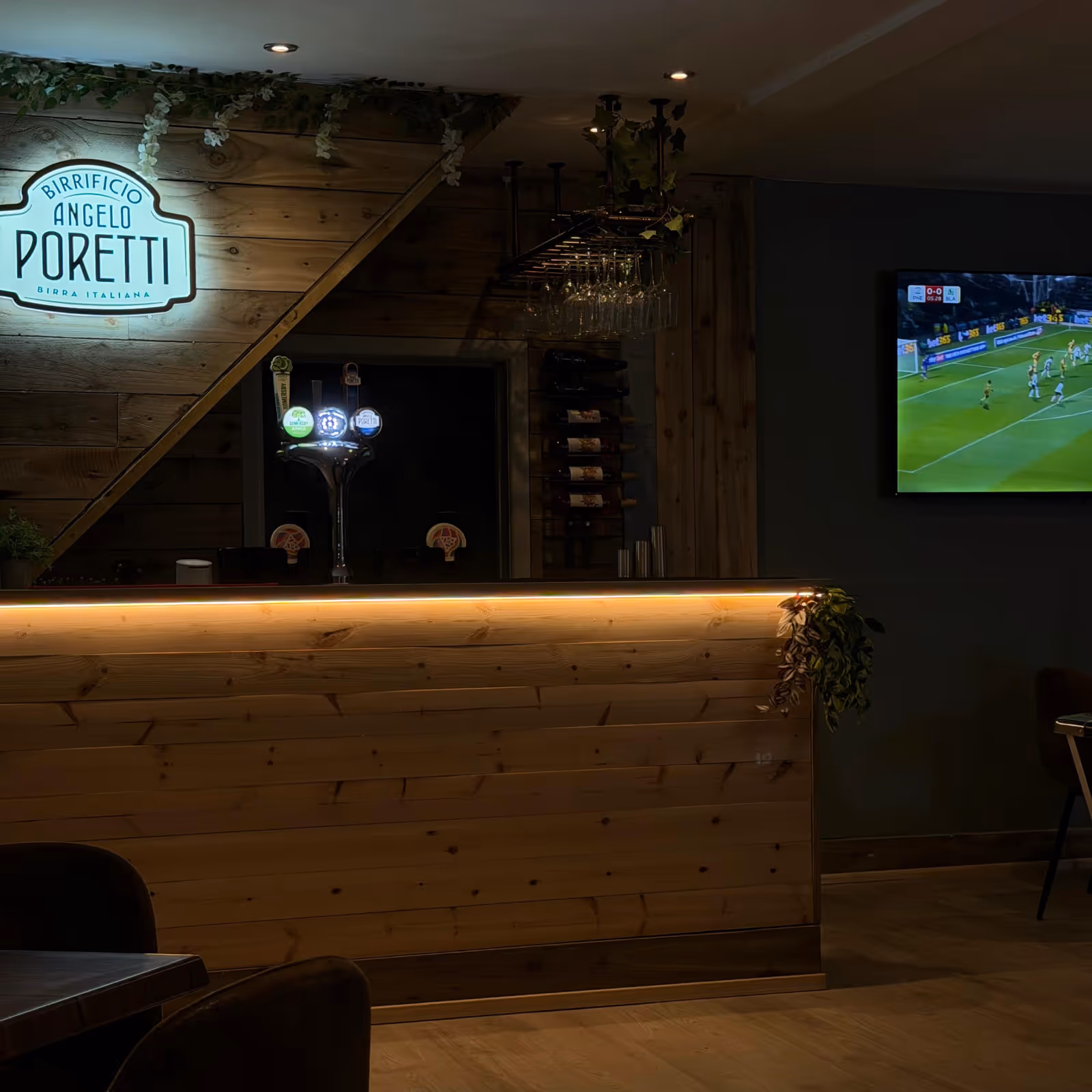 The bar in the function room