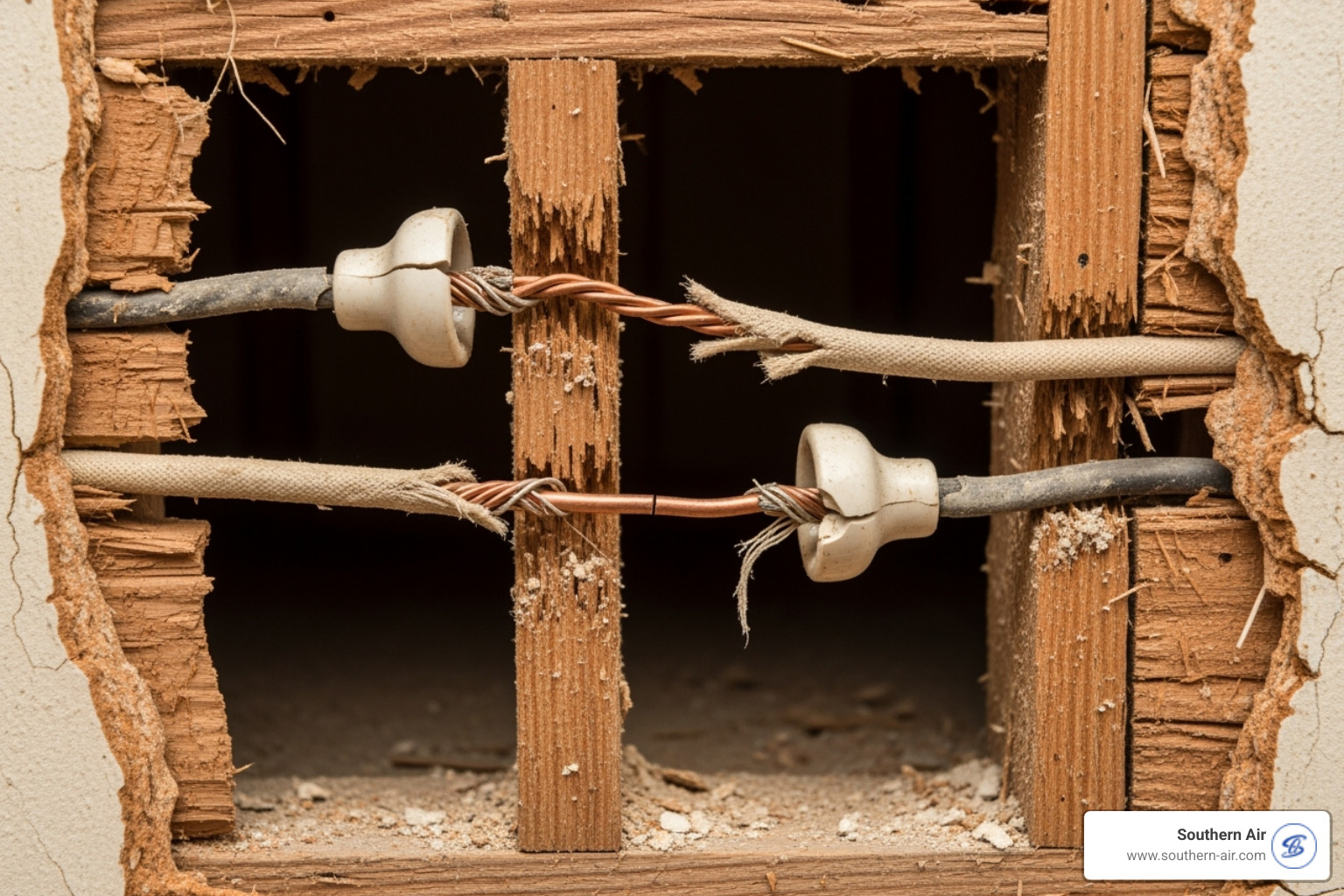 old knob and tube wiring - Electrical code compliance Lynchburg