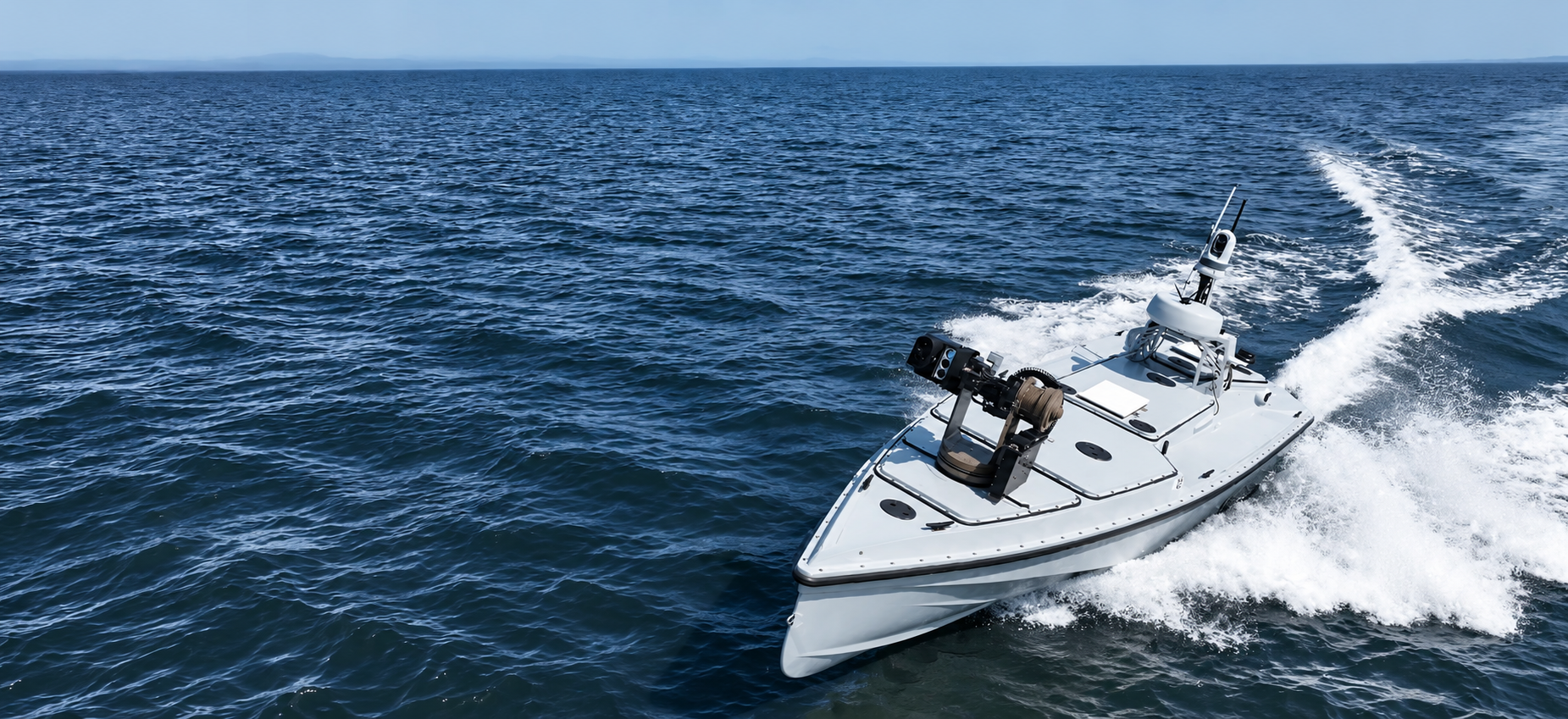 Bullfrog counter-drone weapon station integrated on an uncrewed surface vessel