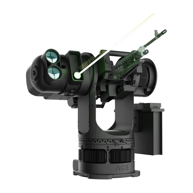 Stingray laser dazzler effector for the Bullfrog autonomous weapon station