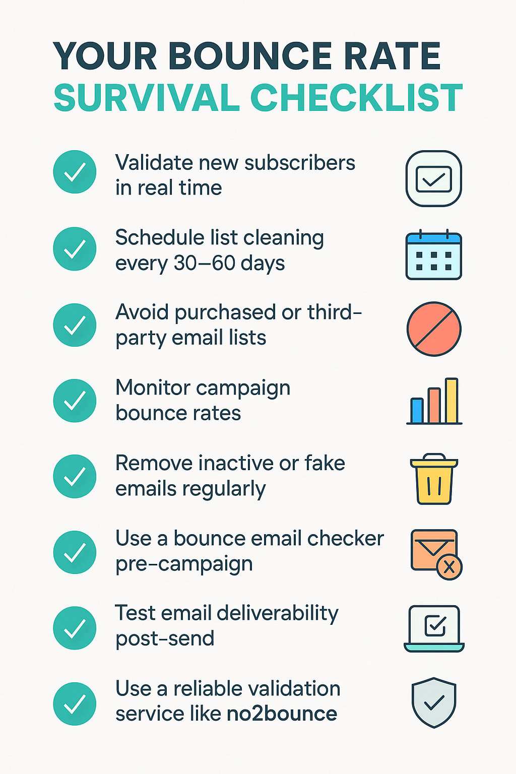 Bounce rate survival checklist