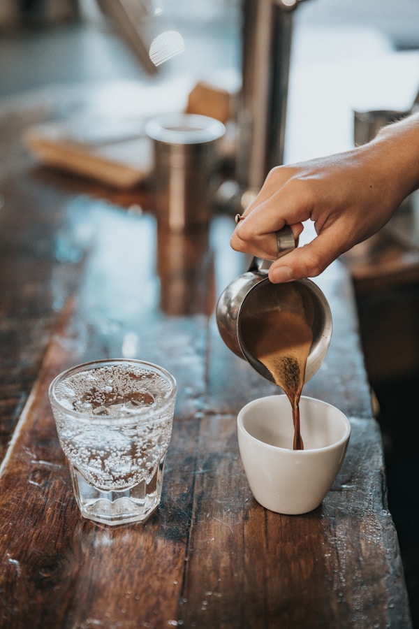 Coffee and water