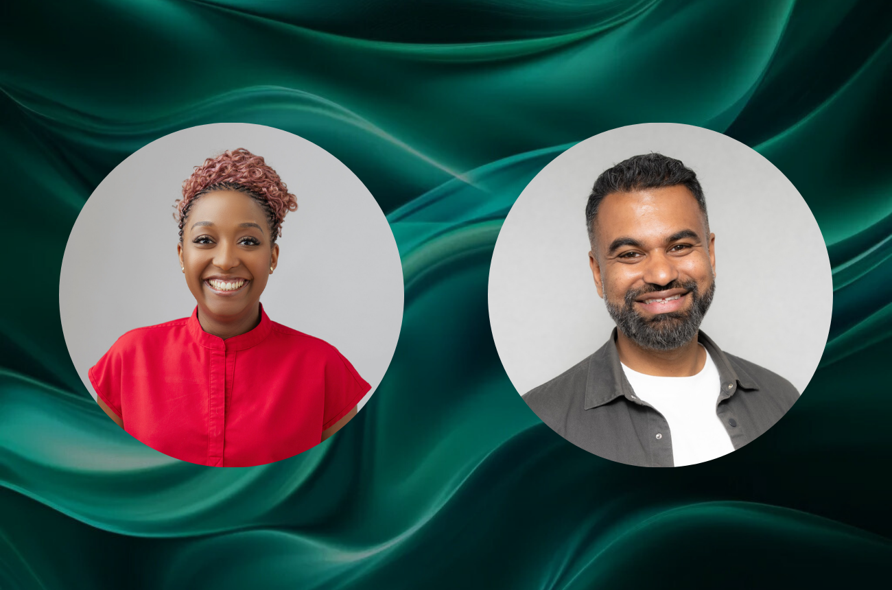 Portraits of Dr Amanda B. Duke and Dr Loven Ganeswaran, speakers for the Chairsyde How to Work Smarter, Not Harder webinar