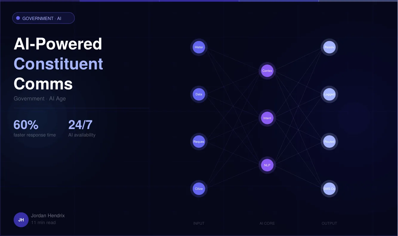 AI-Powered Constituent Communication for Government Agencies — FRANSiS blog cover illustration