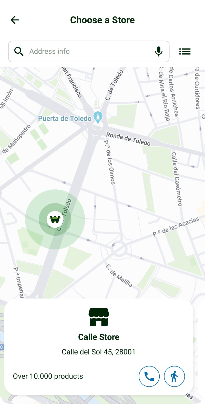 Customer finding near store