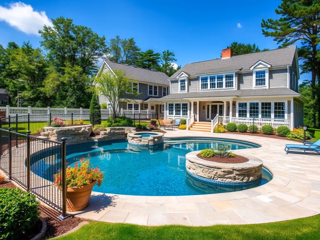 Luxury backyard pool