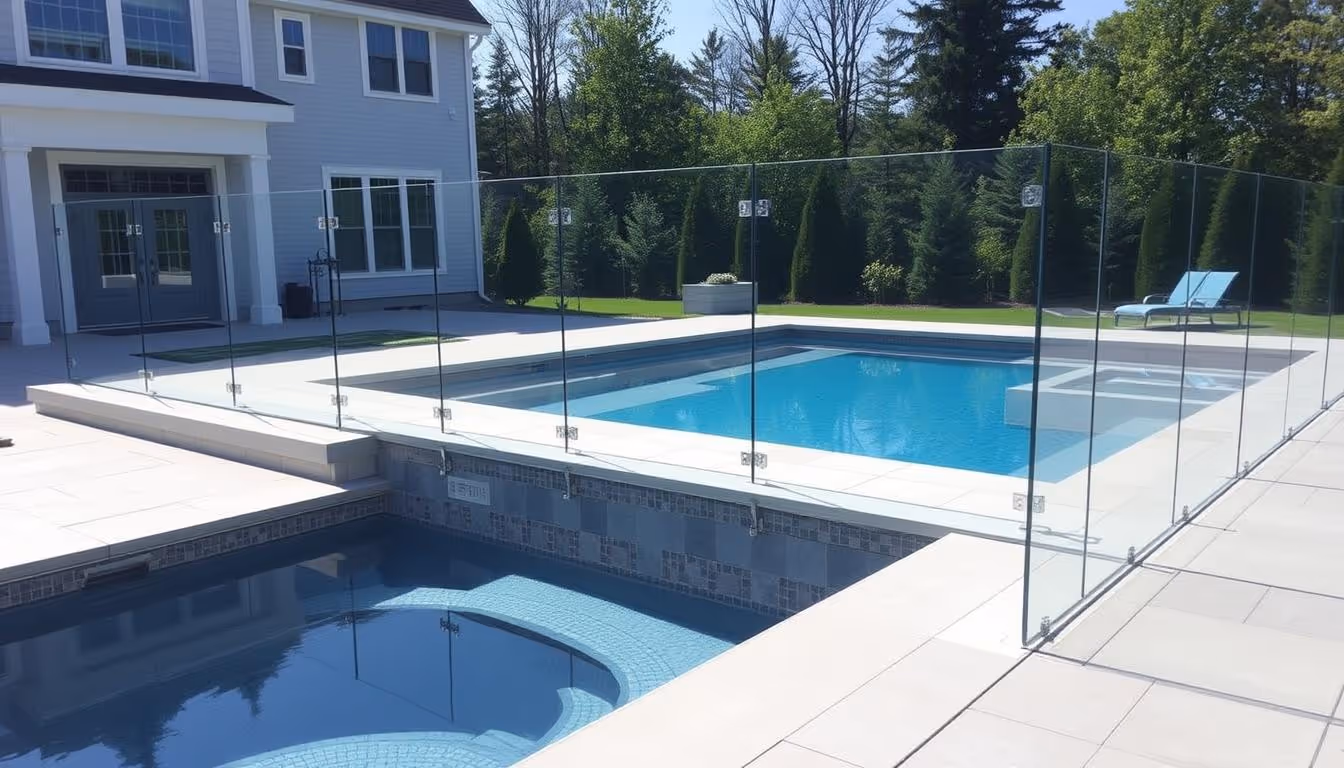 Glass pool fence