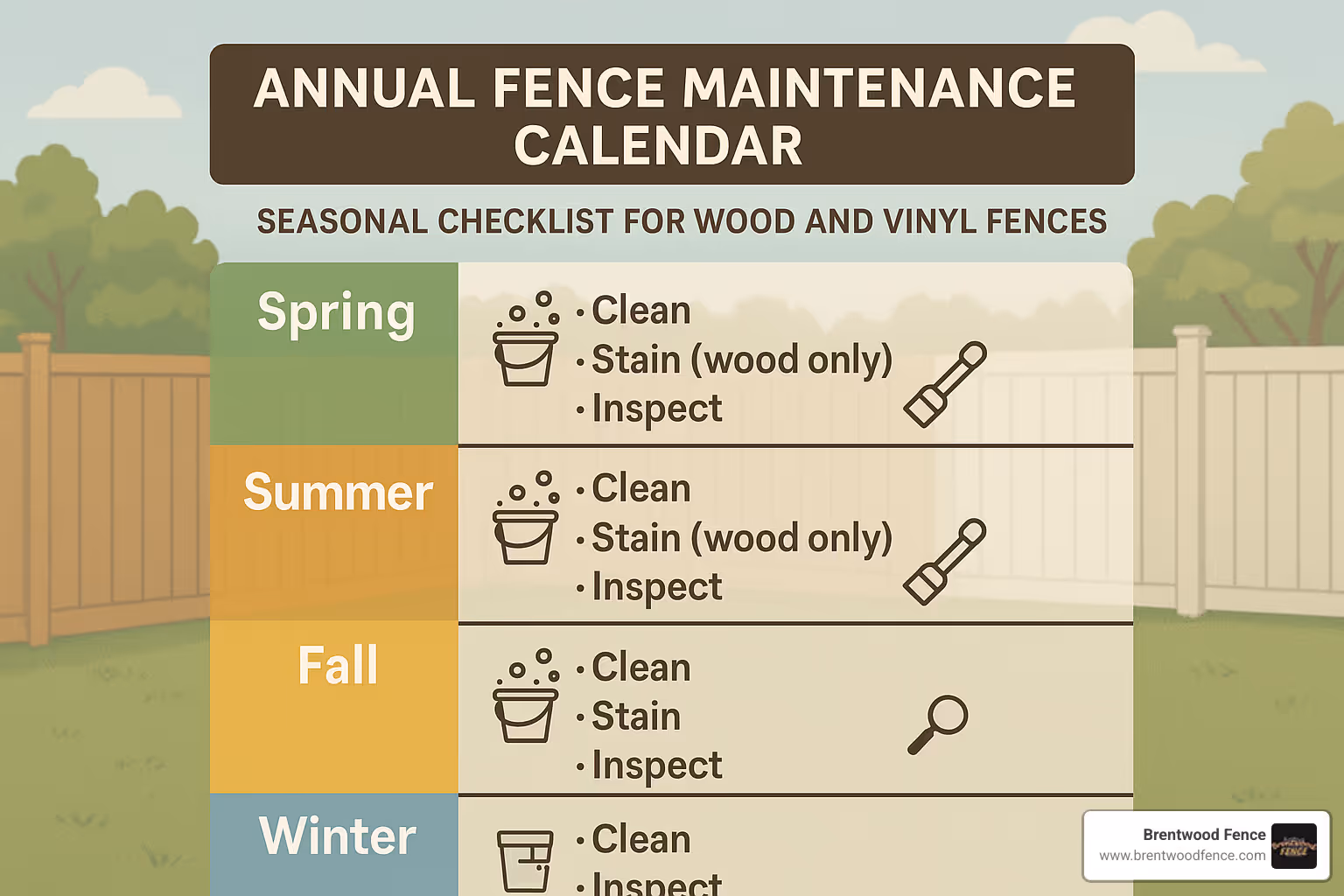 annual fence maintenance calendar - residential fencing options annual fence maintenance calendar - residential fencing options