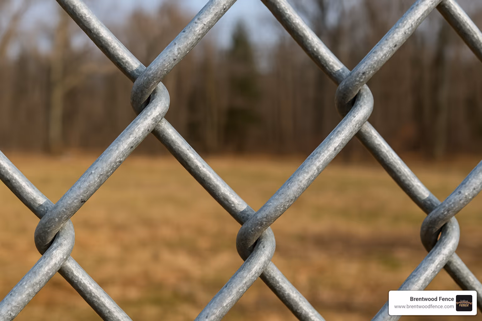 Close-up of galvanized chain link fence weaving pattern - chain link fence materials