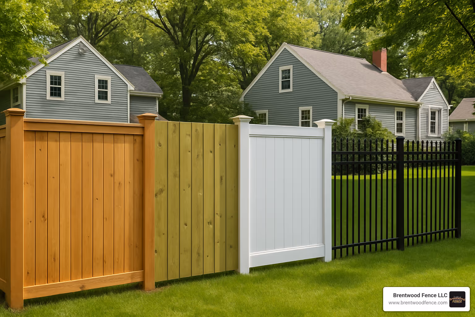 variety of fence materials including wood, vinyl, and aluminum - fencing companies in massachusetts