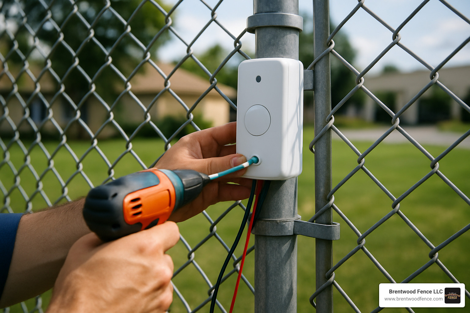 smart fence sensor upgrade installation - chain link fencing