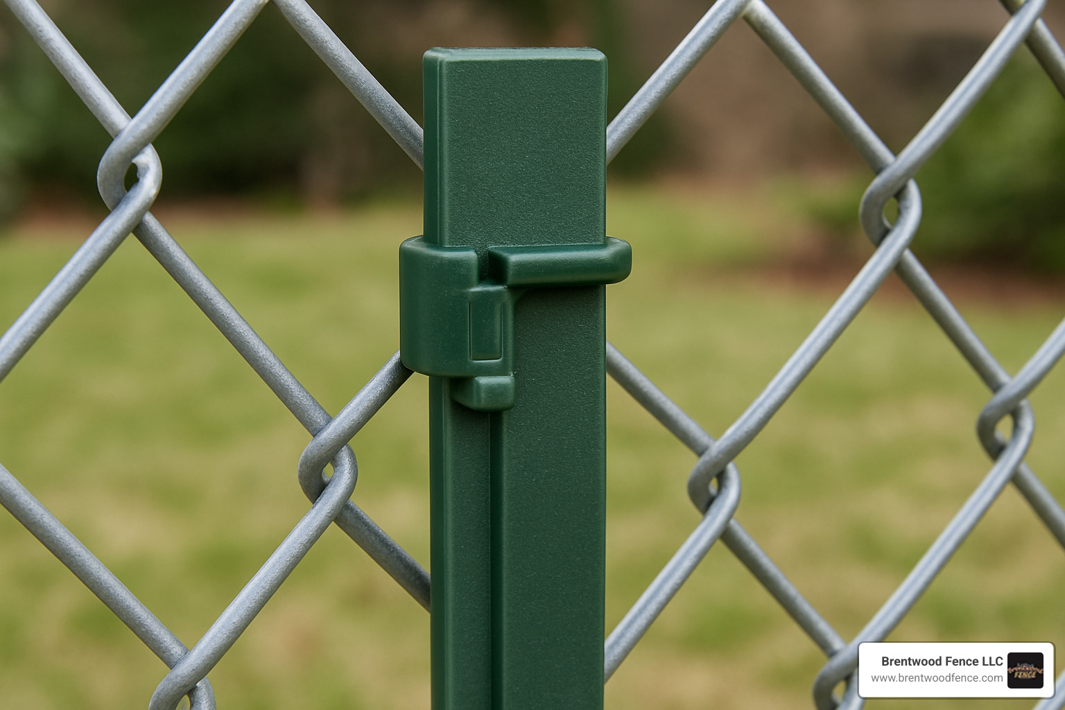 A close-up image showing a privacy slat with a detailed locking mechanism, illustrating how it securely fits into the chain link mesh for stability and privacy. - best privacy slats for chain link fence