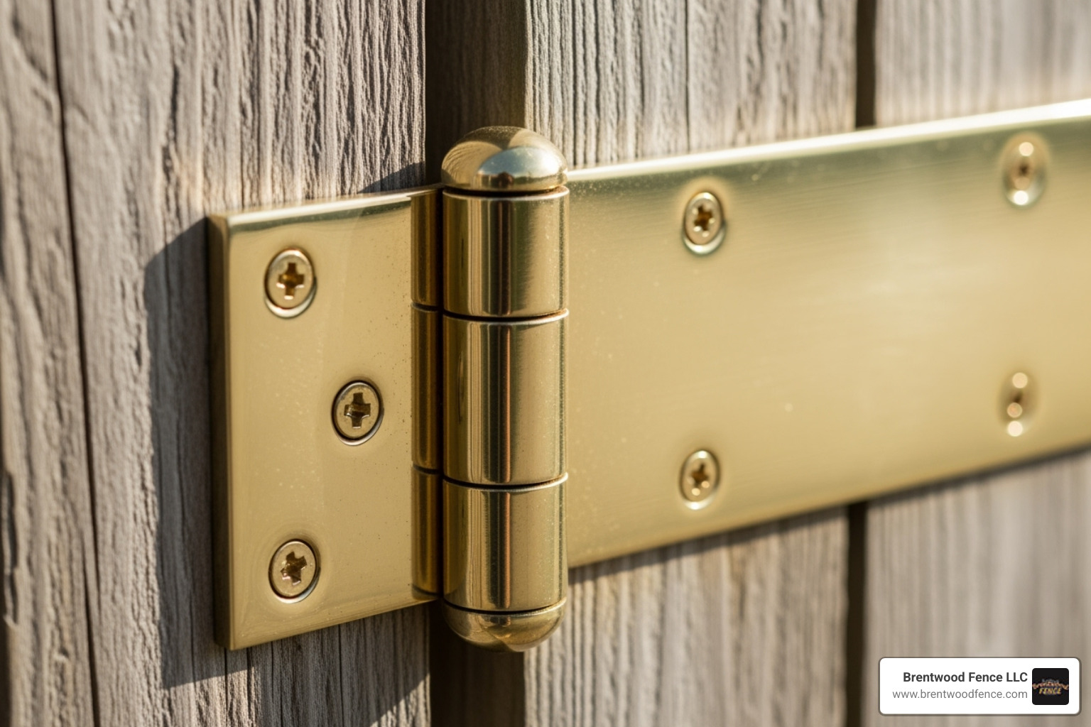 close-up on quality fence hardware and clean construction - wooden fence installation company