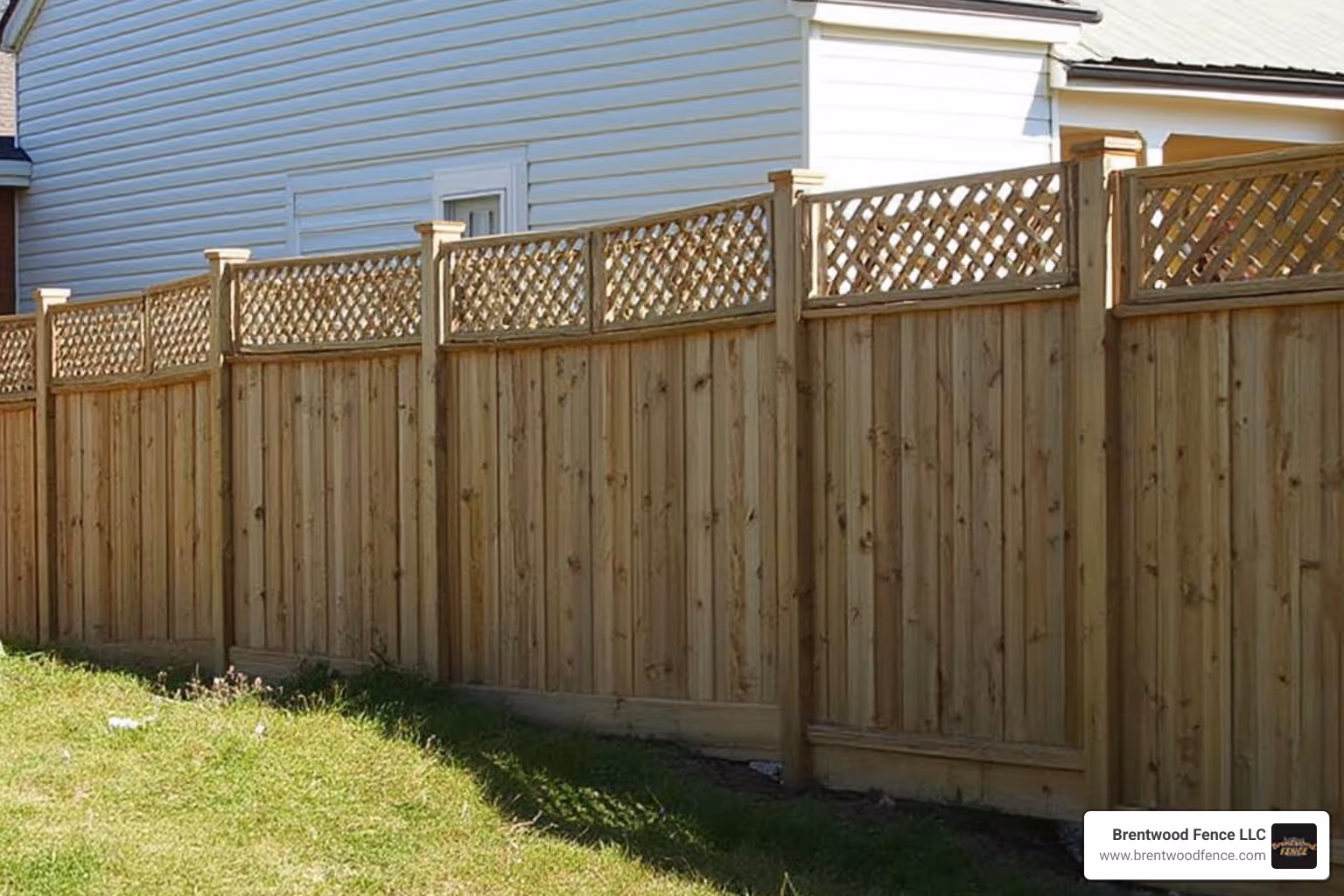 fence installers setting a post in concrete - wooden fence installation company
