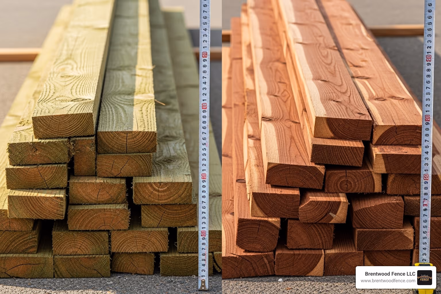 different wood types like cedar and pressure-treated pine - how to install wood fence panels