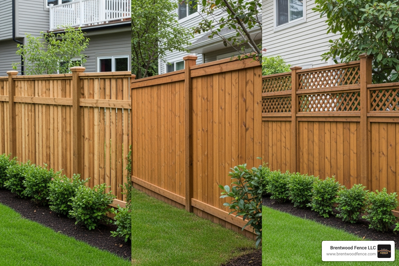 different privacy fence styles like shadowbox and lattice-top - local privacy fence installers