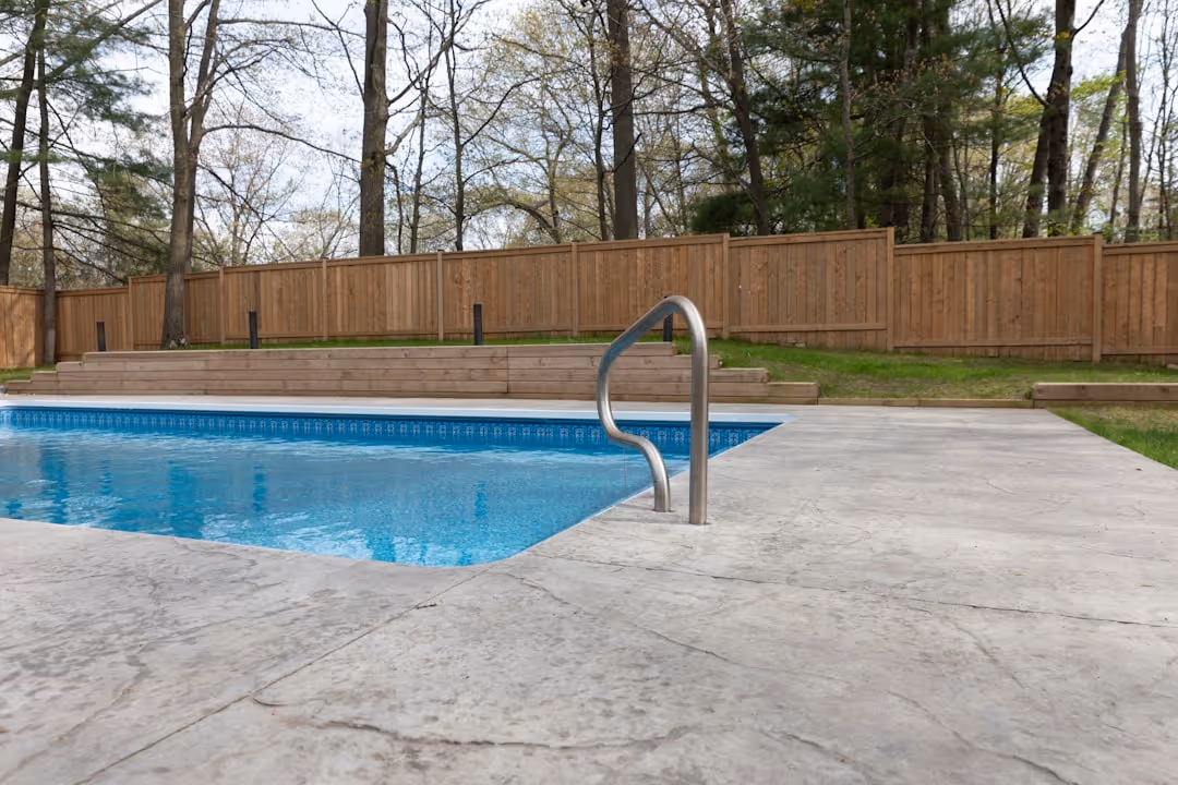 secure pool fence in a backyard setting - fencing company new hampshire secure pool fence in a backyard setting - fencing company new hampshire